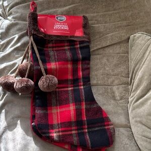 Berkeley Jensen Holiday Plaid Christmas Stocking pair